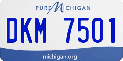 MI license plate DKM7501