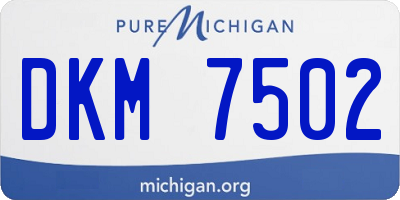 MI license plate DKM7502