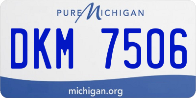 MI license plate DKM7506