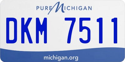MI license plate DKM7511