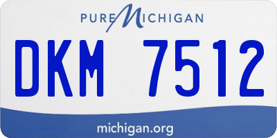 MI license plate DKM7512