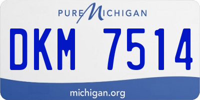 MI license plate DKM7514