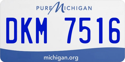 MI license plate DKM7516