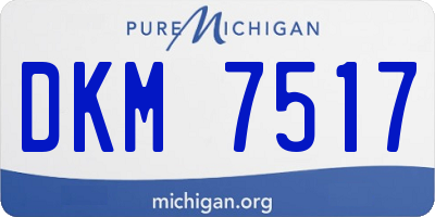 MI license plate DKM7517