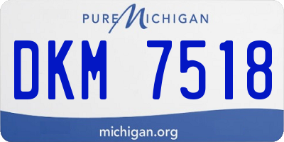 MI license plate DKM7518