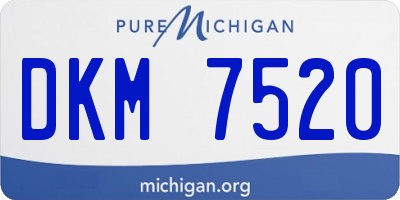 MI license plate DKM7520