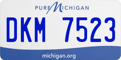 MI license plate DKM7523