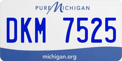 MI license plate DKM7525