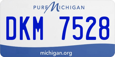 MI license plate DKM7528