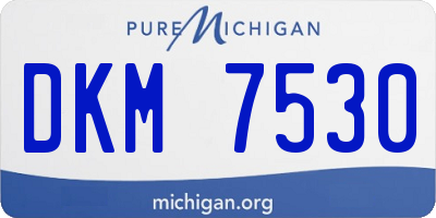 MI license plate DKM7530