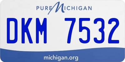 MI license plate DKM7532