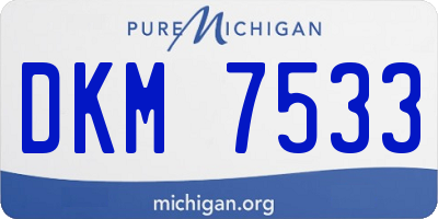 MI license plate DKM7533