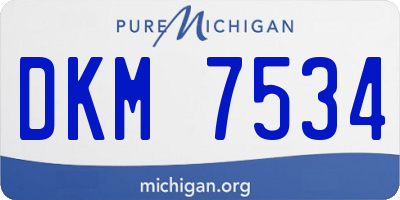 MI license plate DKM7534