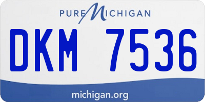 MI license plate DKM7536