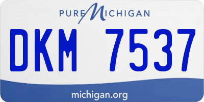 MI license plate DKM7537