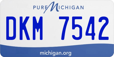 MI license plate DKM7542