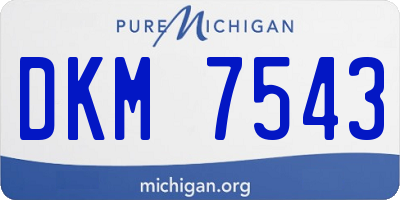 MI license plate DKM7543