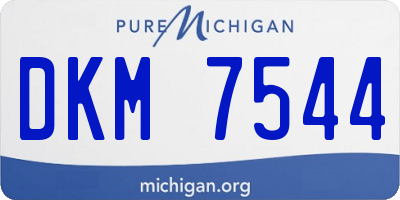 MI license plate DKM7544
