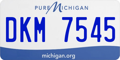 MI license plate DKM7545