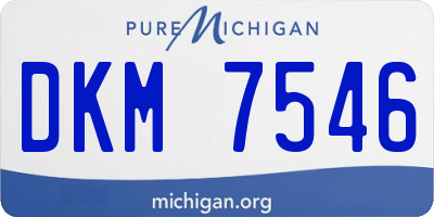 MI license plate DKM7546