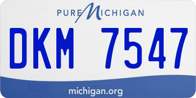 MI license plate DKM7547