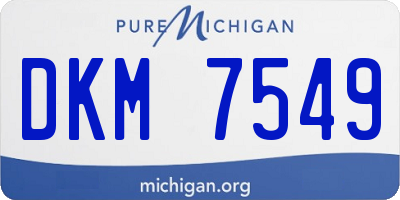 MI license plate DKM7549