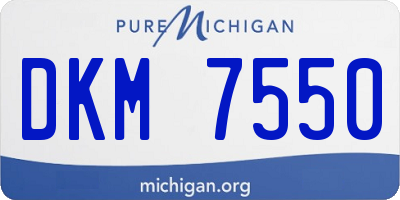 MI license plate DKM7550