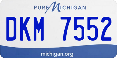 MI license plate DKM7552