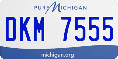 MI license plate DKM7555