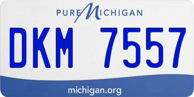MI license plate DKM7557