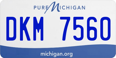 MI license plate DKM7560