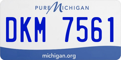 MI license plate DKM7561