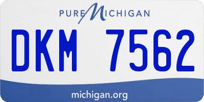 MI license plate DKM7562