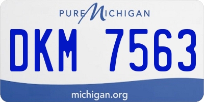 MI license plate DKM7563
