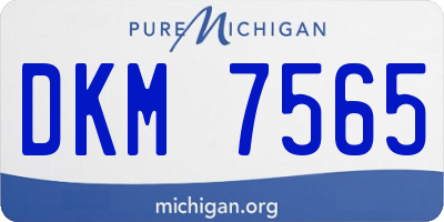 MI license plate DKM7565