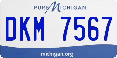 MI license plate DKM7567