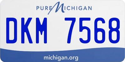 MI license plate DKM7568
