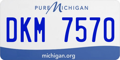MI license plate DKM7570
