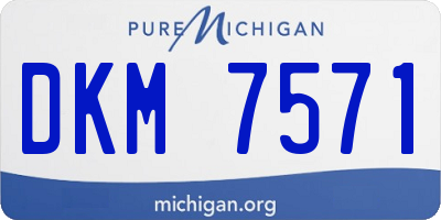 MI license plate DKM7571