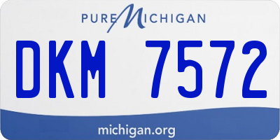 MI license plate DKM7572