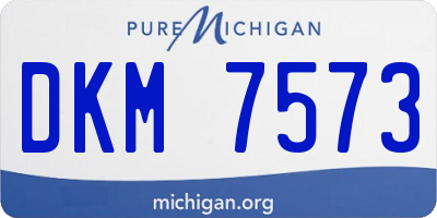 MI license plate DKM7573