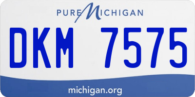 MI license plate DKM7575
