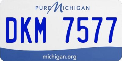MI license plate DKM7577