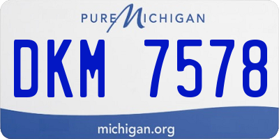 MI license plate DKM7578