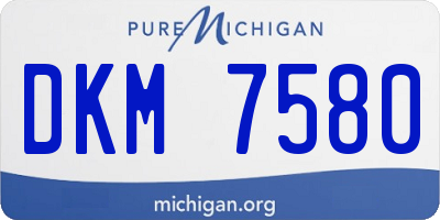 MI license plate DKM7580