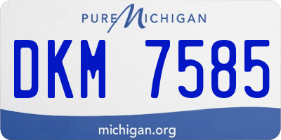 MI license plate DKM7585