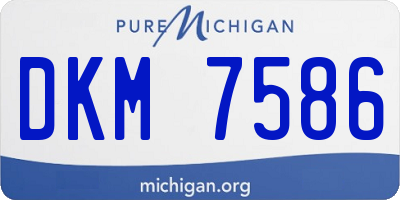 MI license plate DKM7586