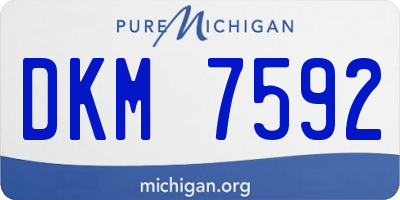 MI license plate DKM7592