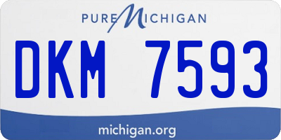 MI license plate DKM7593