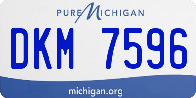 MI license plate DKM7596